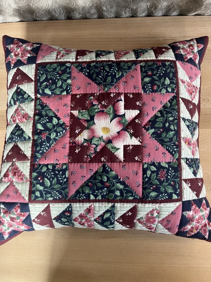 Contemporary Quilt Pillow. MULTICOLOR.Check Photos - Image 2 of 4
