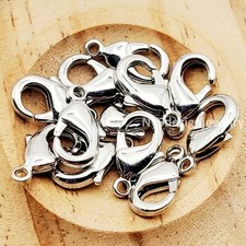 Shiny Silver Lobster Clasps   10mm 12mm 15mm 18mm 23mm  Jewelry Making