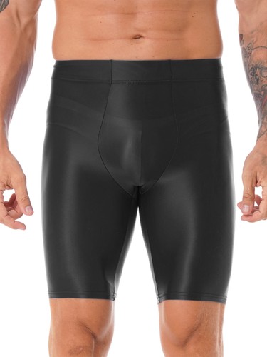 Herren Glänzende Shorts Kompressionshose Kurze Hose Sports Run Fitness Unterhose - Picture 33 of 113