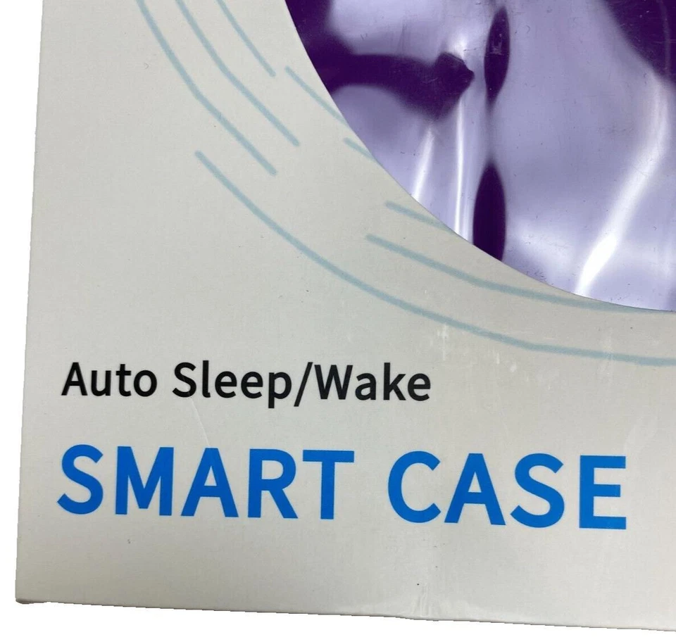 Funda Inteligente iPad 10.2-7-8-9-11 Púrpura Auto Sleep Wake NUEVA Sellada *Abolladura Foto 2 de 4