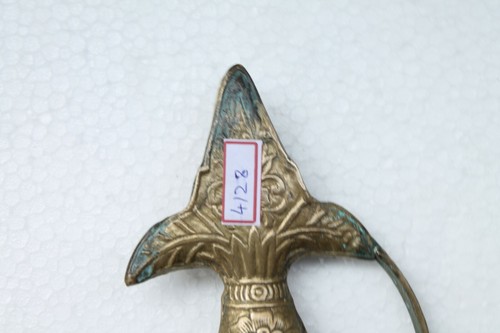 Antique Brass Small Handcrafted Unique Sword Handle / Hilt Nice Patina NH4128 - 第 2/10 張圖片