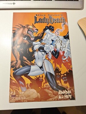 US AVATAR Lady Death ABANDON ALL HOPE (2005) #3 Platinum Foil Edition COVER