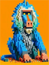 Digital baboon blocks,background,wallpaper,printable wall art 3072x4082px/2.36mb