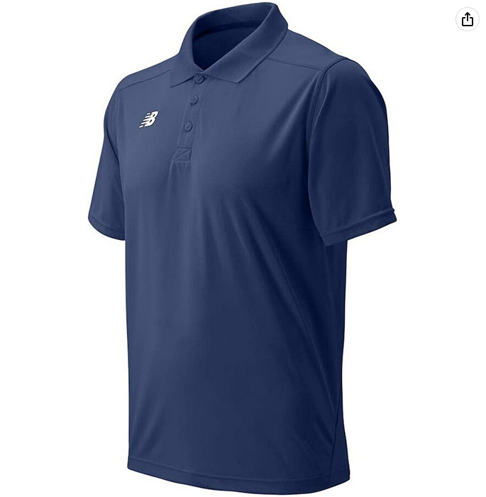 Мужская технологичная рубашка-поло New Balance темно-синий маленький размер 7590₽