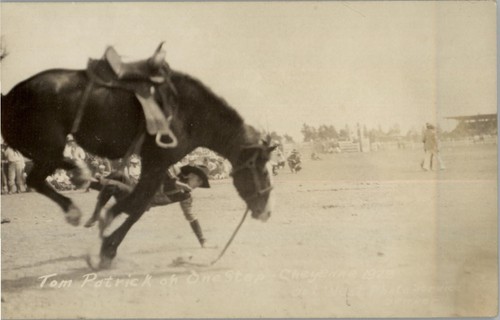 Vintage 1926 Tom Patrick on OneStep Cheyenne Out West Photo Service Postcard