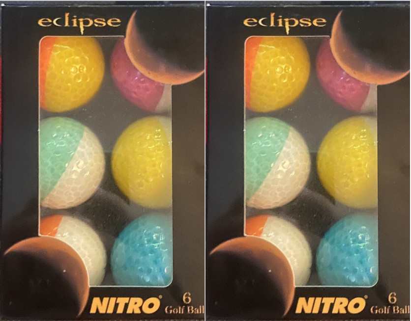 NITRO Eclipse Golf Balls -  (6 Golf Balls Per Pack) LOT OF 2 Brand New