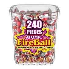 Atomic Fireballs Candy 4.05 Pound Bulk Tub