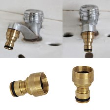 2x Universal Kitchen Tap Connector Mixer Garden Hose Adaptor Pipe Joiner Fitting