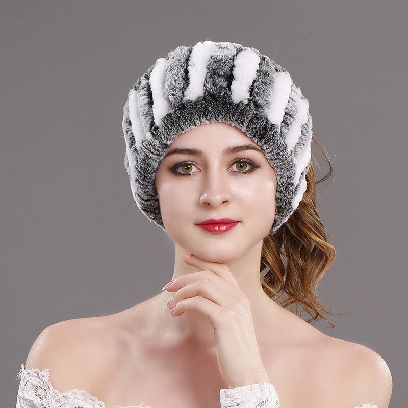 Зимний мех шарф повязки на голову леди реальный Rex кролика бесконечный змеи капот высокой эластичной - Изображение 2 из 4