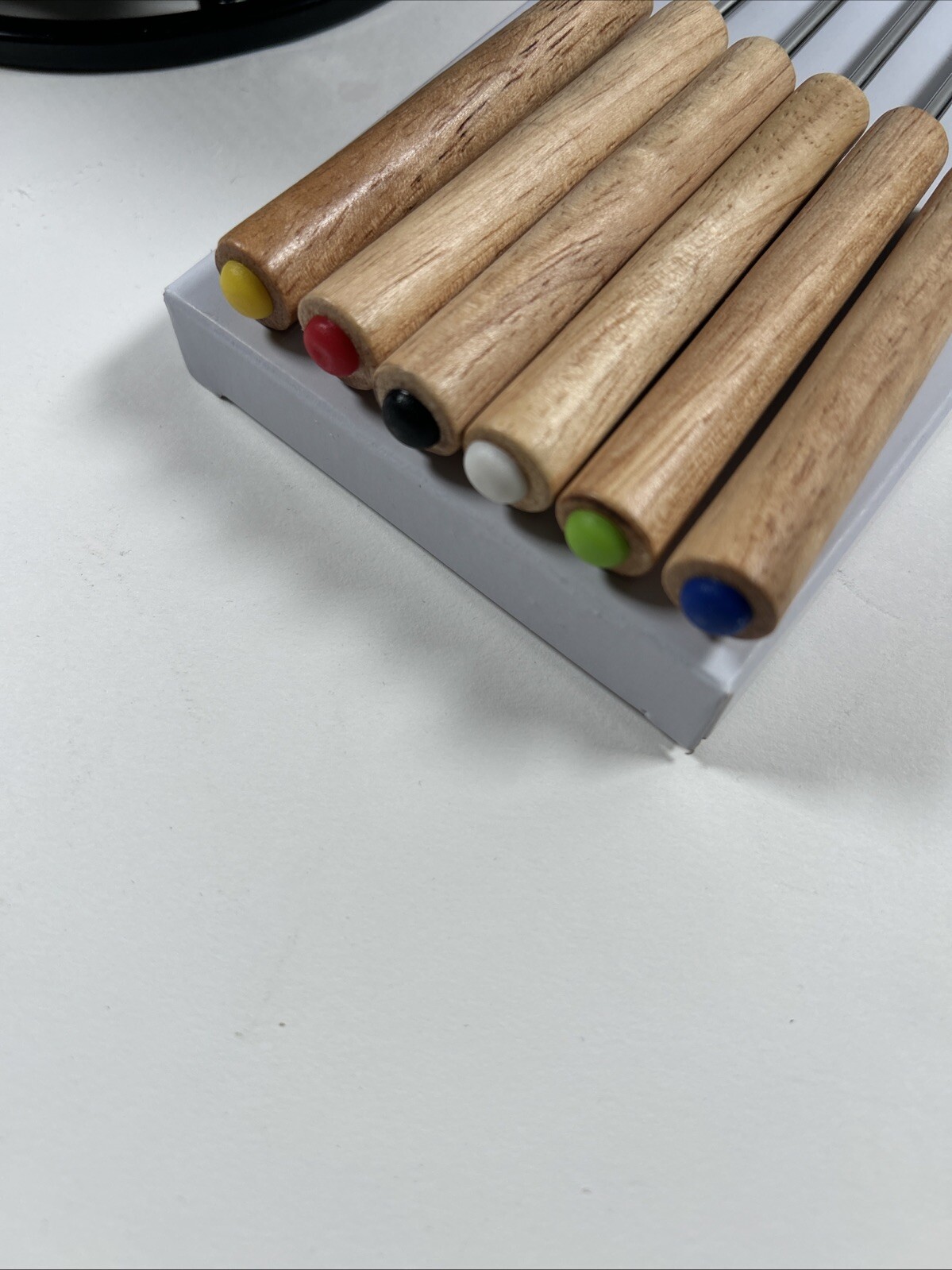 Emile Henry Flame Fondue Set 2.6 Quart Burgundy Ceramic w/Forks & Stand France