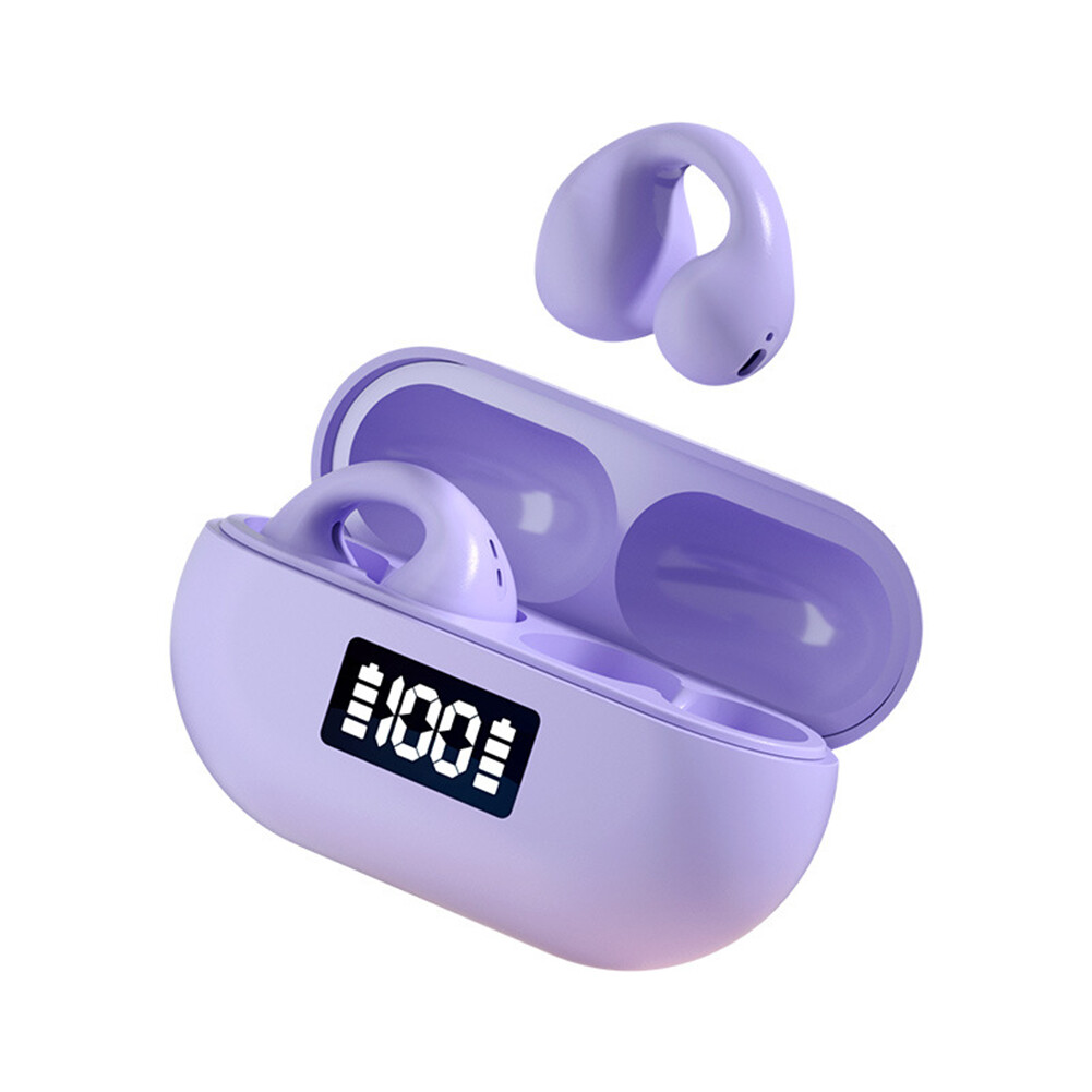 T75 EarClip Earphones Digital Display Stereo Headphone Bluetooth