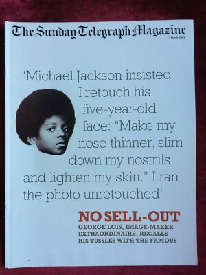 SUNDAY TELEGRAPH mag 02/03/2003 Michael Jackson George Lois James Van Der Beek