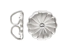 6 PCS - 9mm Extra Large Earring Back Sterling Silver Heavy Earring Support .925 