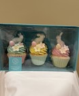 MARTHA STEWART Pastel Easter Bunny Faux Cupcakes NEW Spring Decor