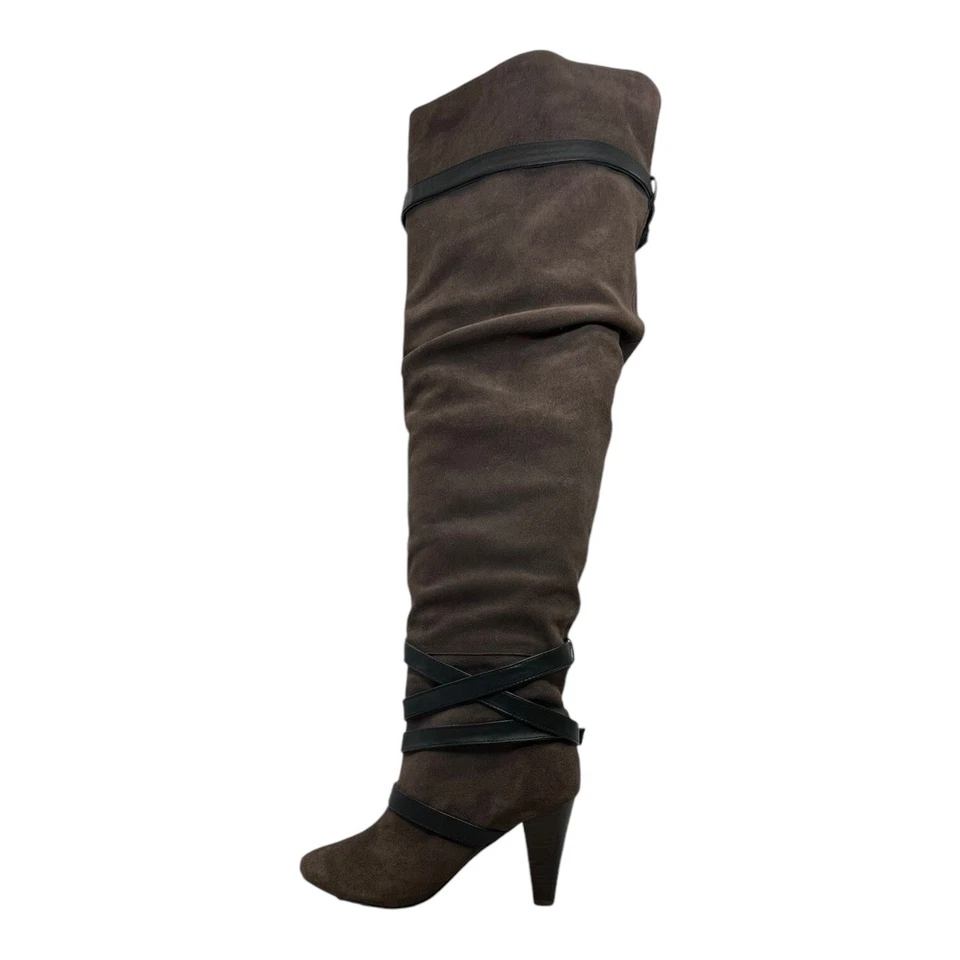 COLIN STUART Womens 10B 10 B Suede Leather Boots Slouchy Over The Knee 273142 - Image 4 of 4