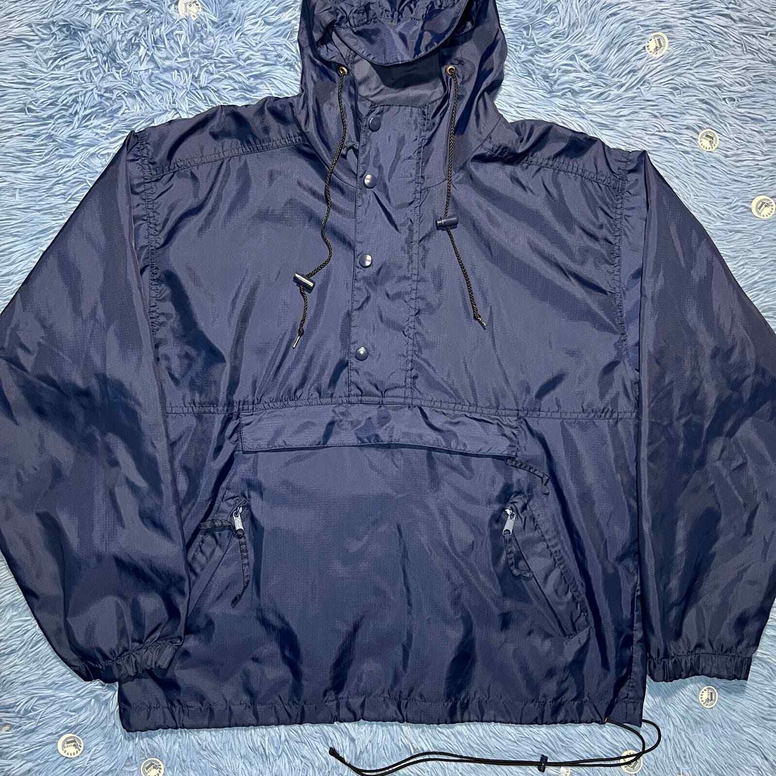 VINTAGE Dash Sport Windbreaker Hoodie Size Medium Mens Outdoor Retro Blue Y2K