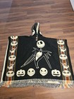Jack Skellington Skull Unisex Alpaca Black Poncho Made in Ecquador