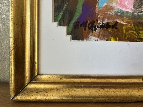 Danish Artist Rolf Gjedsted Abstract Composition Modern Art Berlin Frame - Picture 12 of 16