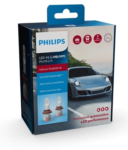 Philips Ultinon Pro9200 LED H4 H7 H9 H11 HB3 HB4 Car Headlight Globes Hi/Lo Beam - Picture 19 of 26