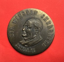 Médaille En Bronze Sir Winston Churchill Cercle Du Bibliophile