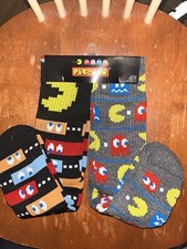 PAC-MAN MENS 2 PACK CREW SOCKS SIZE 6-12 NEW