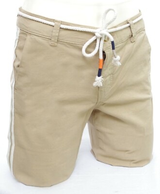 HAPPY Damen Hose 7/8 Sunny Zigarette Stretch beige sand Streifen seitlich