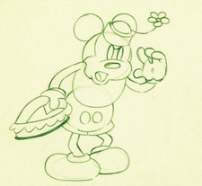 1933 MINNIE mickey MOUSE ORIGINAL PRODUCTION cel DRAWING WALT DISNEY PUPPY LOVE