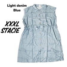 STACIE Lularoe Shirt Dress 3XL XXXL NWT Lightweight Denim Look 