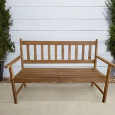 Patio Bench Outdoor Garden Bench Park Bench Natural Oiled Acacia Wood Furniture