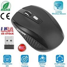 Wireless Computer Mouse 2.4G Portable Slim Mouse Laptop Optical Mouse USB Mouse