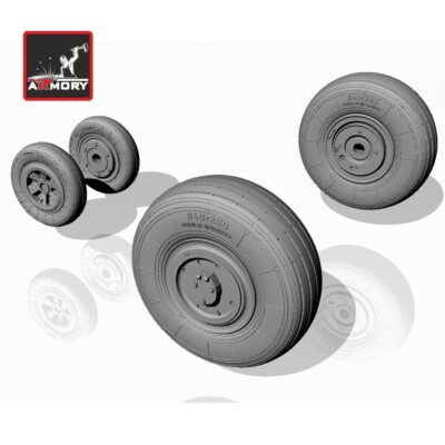 Armory Models AR AW72063 Scale 1/72 Sukhoj Su25 Frogfoot wheels w/weighted tyres