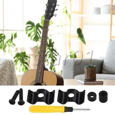 Iron Guitar String Trees Retainers with Screwdriver and Screws Set of 3 Black