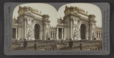 Central arch, Palace of Liberal Arts, fronting Sunken Gardens, Loui - Old Photo
