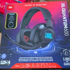 JBL Quantum 600 2.4GHz Wireless Over-Ear Gaming Headset Boom Mic Black