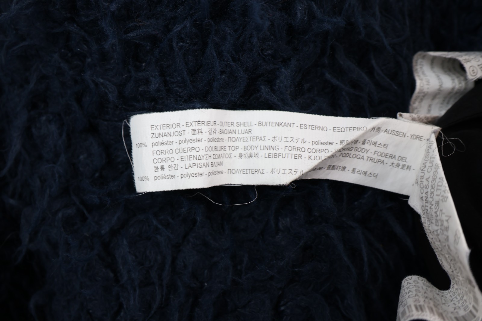 ZARA BASIC Blue Shearling Jacket size S Womens Ca… - image 5