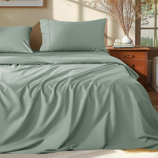 100 Egyptian Cotton Queen Sheet Set 1000TC Luxury Bedding 4-Piece Deep Pocket