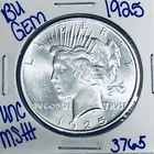 1925 BU UNCIRCULATED SILVER PEACE DOLLAR AUTHENTIC U.S. MINT FREE SHIPPING 3765