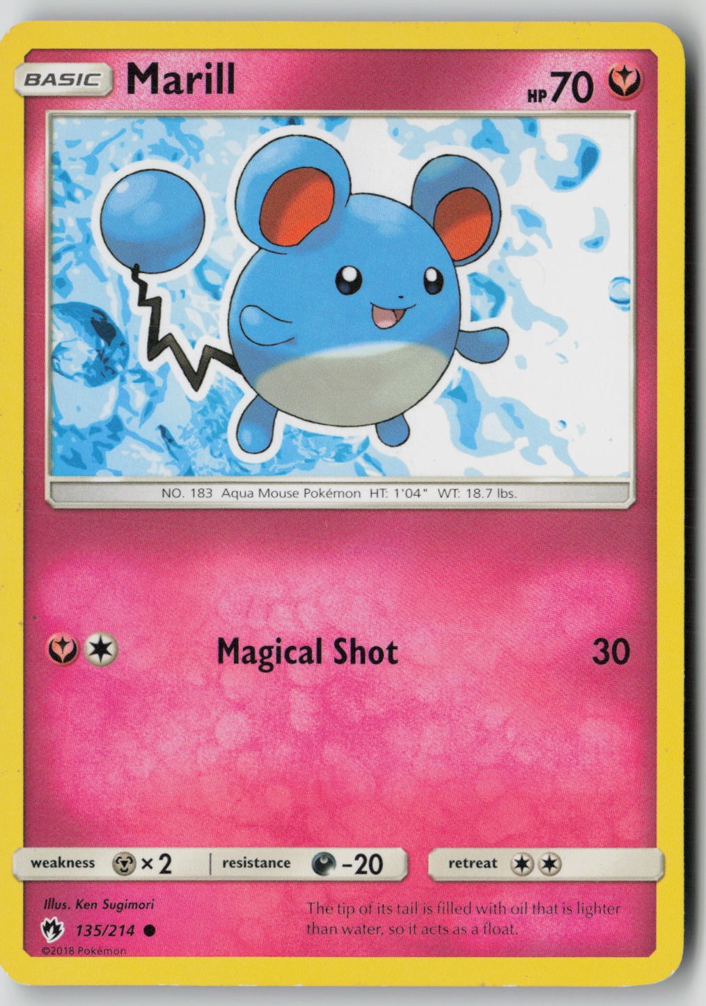 Marill 135/214 Common Lost Thunder Pokemon LP