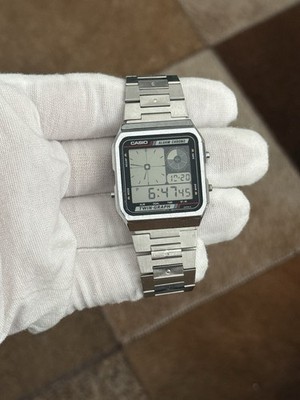 Rare Vintage Casio Twin Graph AE-200 Men's Digital Sports Watch