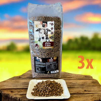 HAPPY FOR Dogs PURE CARE Hundetrockenfutter Geflügel 3 x 3 kg