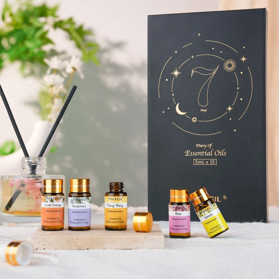 15x 5ML Essential Oil Set Aromatherapy Gift Kit Set Pure Oils for Humidifier - Image 4 of 4