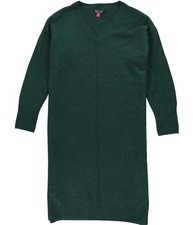 Vince Camuto Womens Side Slit Sweater Dress, medgreen, M