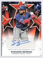 2025 Steward Berroa Rookie Card Topps Baseball Stars Orange Auto /25 #BSA-SBE