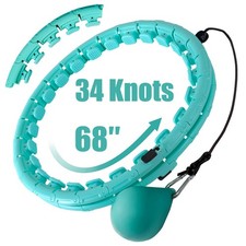 34 Knots Weighted Workout Hoop Plus Size, Smart Waist Exercise Ring for Adult...