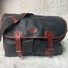 Mulberry Messenger Bag Rare Black Dark Brown Leather 44x29x19cm