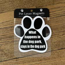Car Magnet For Pet Lovers - Black And White Paw Print  