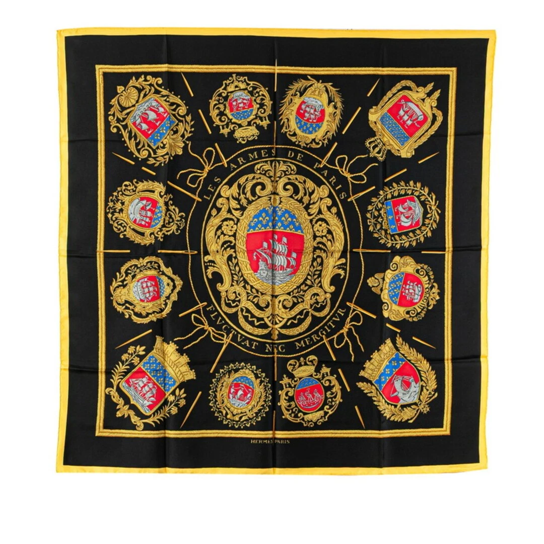 HERMÈS Sciarpa stemma Hermes Carre 90 Les Armes De Paris seta donna 238 18092
