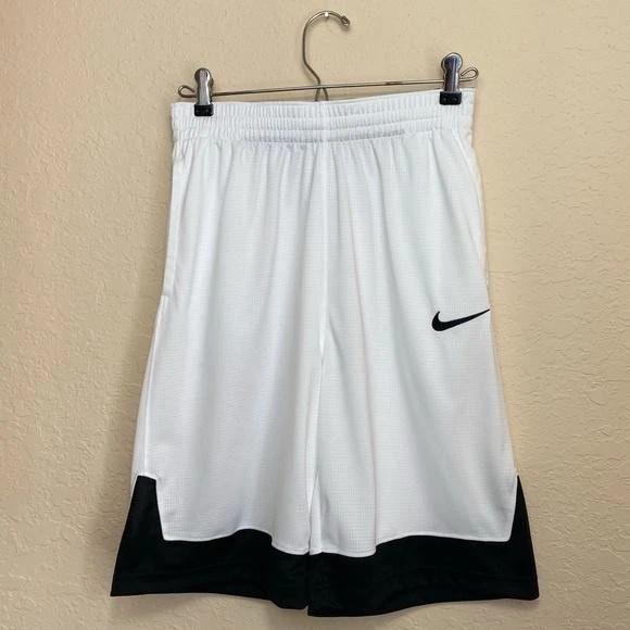 Pantalones Cortos de Baloncesto Nike Dri-FIT Niños XL Blanco Negro Ajuste Estándar CU9137-100 Nuevos Foto 3 de 4