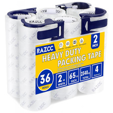 Packing Tape Heavy Duty Clear 2 Inch x 65 Yards 36 Rolls Sealing Moving Shipping