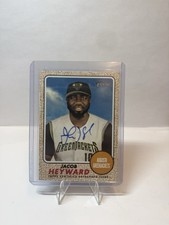 2017 Topps Heritage MINORS Jacob Heyward REAL ONE AUTO Autograph Giants